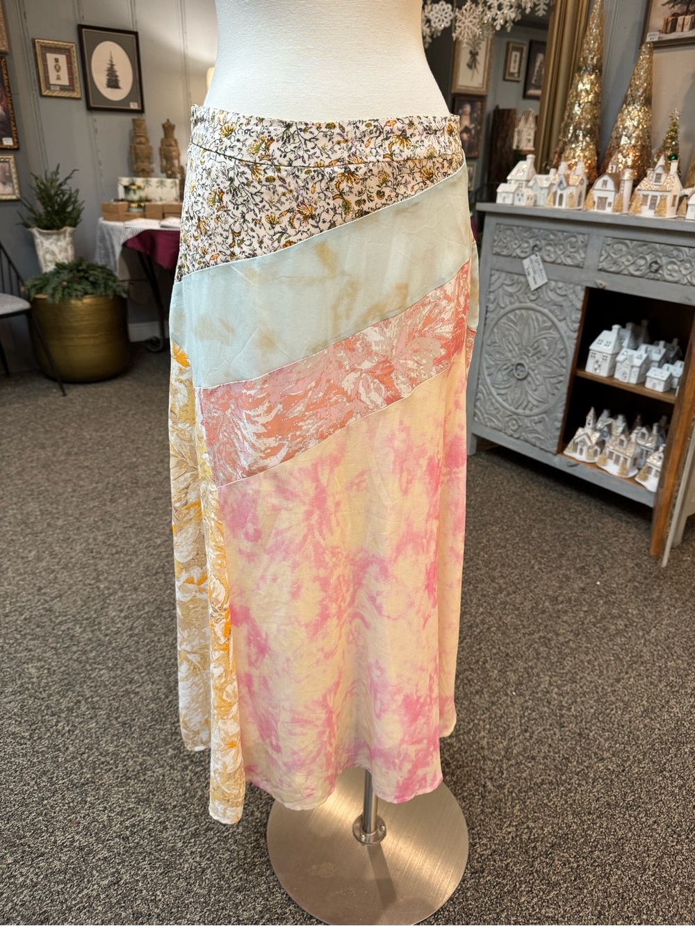 Mystree Pastel Panel Swim Sarong - Pink, Cream & Light Blue